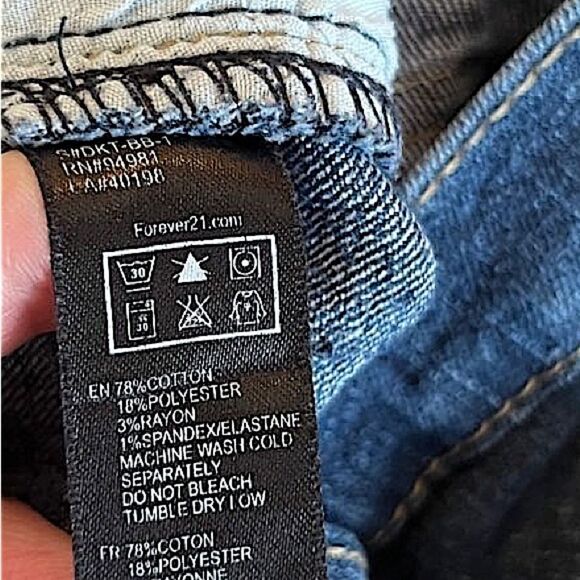 Forever 21 Low Rise Straight Leg Jeans Blue Denim Women’s 28 - Picture 7 of 13